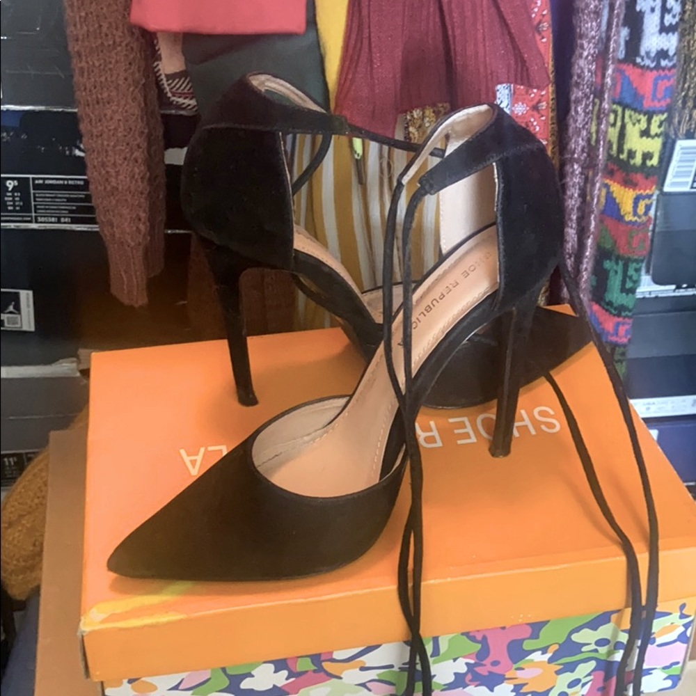 Lace-Up Stiletto Pumps